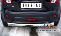 Защита заднего бампера на Nissan Quasquai 2010-
