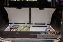 Органайзер (рундук, спальник) в багажник УАЗ Патриот дорестайлинг (2007-2014) со столиком. Карпет.-2