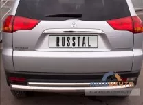 Защита бампера задняя на Mitsubishi Outlander XL 2010-