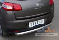 Защита заднего бампера на Peugeot 4008, нерж