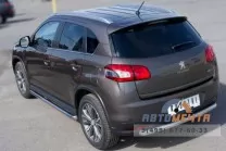 Защита заднего бампера для Peugeot 4008, нерж. сталь