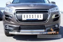 Защита переднего бампера на Peugeot 4008