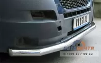Защита переднего бампера на Peugeot Boxer, нерж.