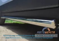 Пороги труба с накладками на CHERY TIGGO 76мм, нерж.