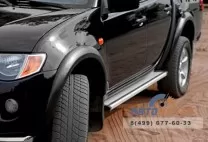 Расширители колесных арок для Mitsubishi L200 (4 шт.) Пластиковые расширители колесных арок Митсубиши Л-200