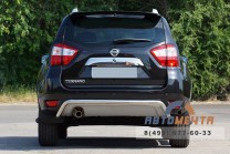 Защита заднего бампера Дуга 51 мм НПС Рено Дастер 2012-2020 / Nissan Terrano с 2014-4