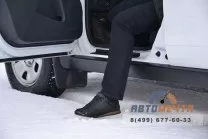 Защита порогов (черное тиснение) Чистые штаны (ABS) Рено Дастер 2012- Защита порогов (черное тиснение) Чистые штаны (ABS) Рено Дастер 2012-