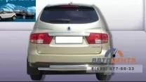 Защита заднего бампера для Ssang Yong Kyron , d76/42 мм (дуга) Защита заднего бампера на Ssang Yong Kyron