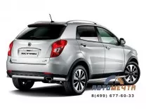 Защита заднего бампера нерж. 63мм SSANG YONG ACTION