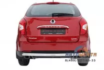 Защита заднего бампера для Ssang Yong New Actyon 2010, d76 мм (дуга) Защита бампера задняя на Ssang Yong New Actyon 2010