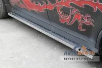 Пороги для Subaru Tribeca EVRO, труба профильная с проступью Пороги для Subaru Tribeca EVRO обвес из нержавейки