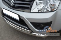 Защита переднего бампера на Suzuki Grand Vitara, нерж