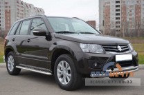 Пороги на Suzuki Grand Vitara 12-, нерж-2