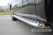 Защита порогов для Suzuki Grand Vitara 5dr 12-, (труба), d42 мм с листом Пороги на Suzuki Grand Vitara 12-, нерж