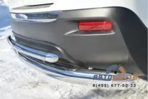 Защита заднего бампера на Toyota Highlander нержавейка