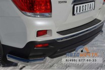 Защита заднего бампера на Toyota Highlander 2010-1