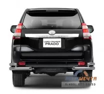 Защита заднего бампера двойная угловая Ø63/51мм TOYOTA LAND CRUISER PRADO150 2013- Защита заднего бампера 63/51мм LAND CRUISER PRADO 150