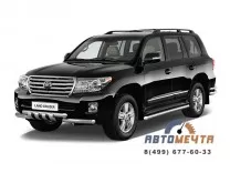 Защита переднего бампера двойная с зубьям Ø63/63мм TOYOTA LC 200 2010-2015/Lexus 570 2010-2014 Защита перед. бампера 63/63мм LC 200/Lexus LX570