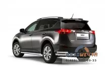 Защита заднего бампера двойная угловая Ø63/51мм TOYOTA RAV4 2013-2015 Защита заднего бампера 63/51мм TOYOTA RAV4 2013-2015
