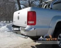 Защита заднего бампера для Volkswagen Amarok, d76 мм (дуга) Защита заднего бампера для Volkswagen Amarok