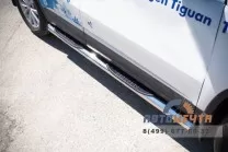 Пороги труба для Volkswagen Tiguan