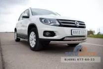 Защита переднего бампера на Volkswagen Tiguan
