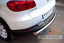 Защита заднего бампера на Volkswagen Touareg 2010-