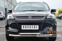 Защита переднего бампера для Ford Kuga 2013, d76 мм (секции) d63 мм (дуга) Защита переднего бампера для Ford Kuga
