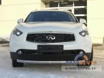 Защита переднего бампера для Infinity FX35/FX50 d63 мм (секции) Защита переднего бампера на Infinity FX35/FX50