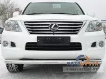 Защита переднего бампера для Lexus LX570 d70 мм Защита бампера передняя на Lexus LX 570 из нержавейки