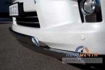 Защита бампера передняя, труба на Lexus LX 570 из нерж