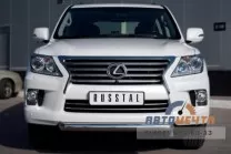 Защита переднего бампера для Lexus LX 570 нержавейка