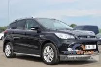 Пороги на Ford Kuga 2013, труба d42 мм с листом