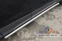 Защита порогов для Ford Kuga 2013, труба d63 мм скосы 45 градусов Пороги на Ford Kuga 13, труба d63 мм скосы 45 градусов