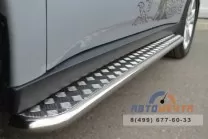 Защита порогов для Mitsubishi Outlander из нержавейки