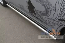 Пороги для Mitsubishi Outlander нержавейка