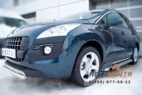 Защита порогов для Peugeot из нержавейки