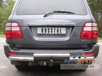 Защита заднего бампера для Land Cruiser, нерж. сталь