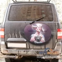 Заглушка запасного колеса УАЗ Патриот с винилографией Заглушка запасного колеса УАЗ Патриот с винилографией