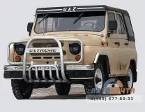 Защита переднего бампера УАЗ Хантер (ППК кенгурин с боковинами) Защита переднего бампера УАЗ Хантер (ППК кенгурин с боковинами)