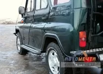 Защита порогов Уаз Хантер ППК с алюминиевым листом площадкой Защита порогов Уаз Хантер ППК с алюминиевым листом площадкой