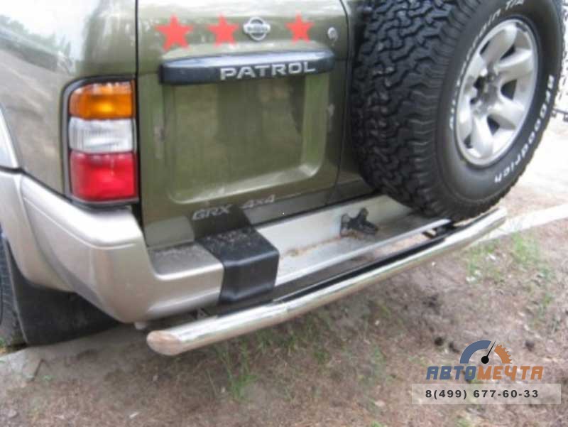 Защита заднего бампера на Nissan Patrol Y61 98-03